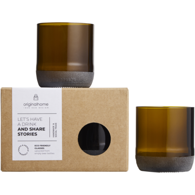 Lot de 2 verres personnalisés Originalhome 160 ml 