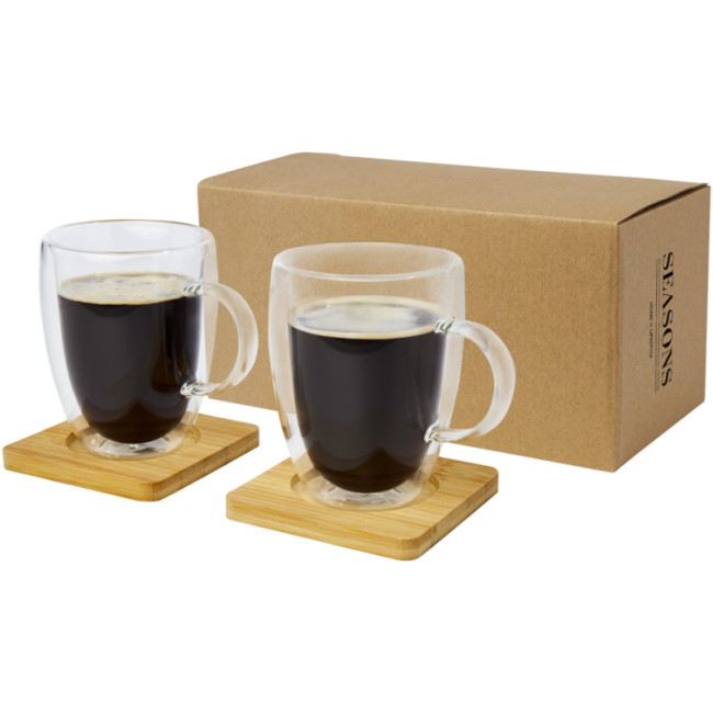 Lot de 2 tasses personnalisées avec sous-tasses Manti 