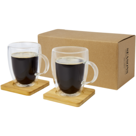 Lot de 2 tasses personnalisées avec sous-tasses Manti 