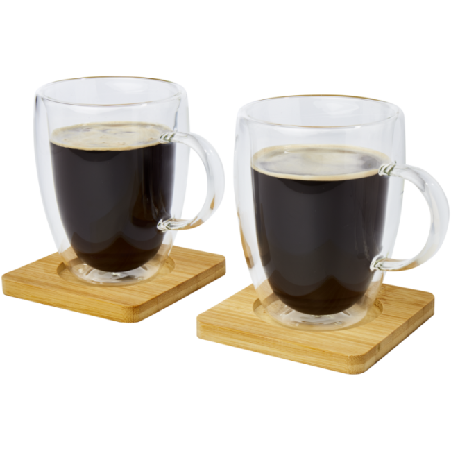 Lot de 2 tasses personnalisées avec sous-tasses Manti 