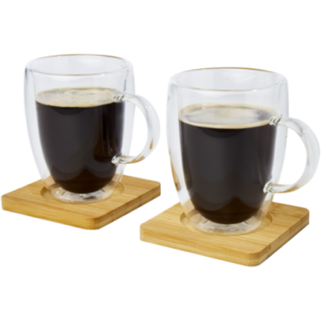 Lot de 2 tasses personnalisées avec sous-tasses Manti 