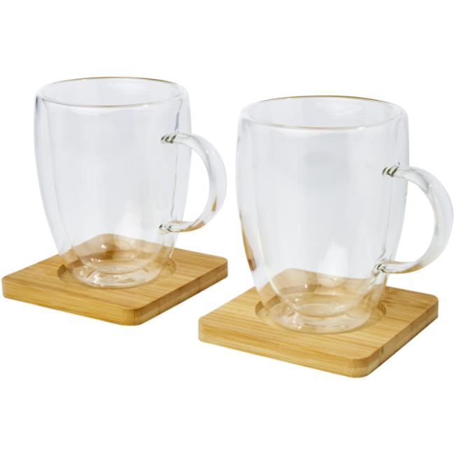 Lot de 2 tasses personnalisées avec sous-tasses Manti 