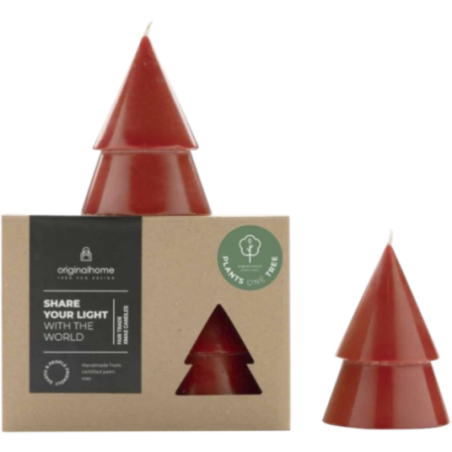 Boîte de 2 bougies de Noël format moyen Originalhome 