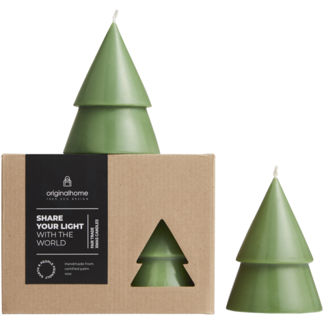 Boîte de 2 bougies de Noël format moyen Originalhome 