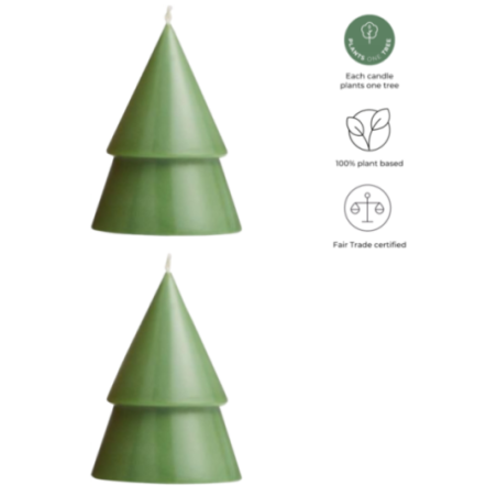 Boîte de 2 bougies de Noël format moyen Originalhome 