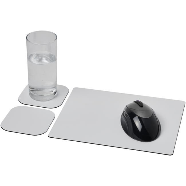 Ensemble tapis de souris et sous-verres Brite-Mat® 3 