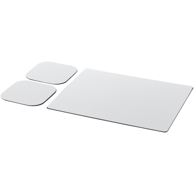 Ensemble tapis de souris et sous-verres Brite-Mat® 3 