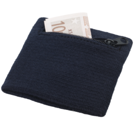 Poignet éponge personnalisé avec poche zippée 