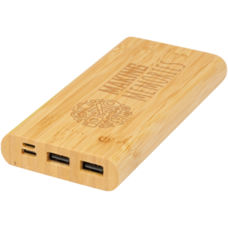 Batterie externe en bambou 10 000 mAh Tulda 