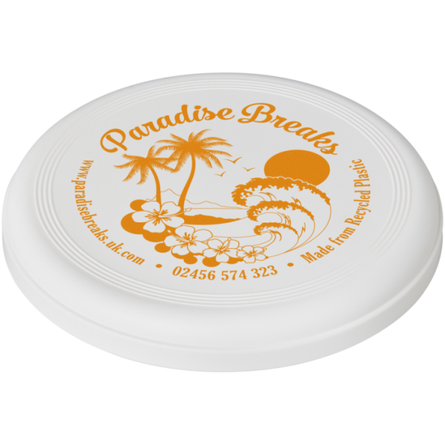 Frisbee publicitaire en plastique recyclé Crest 