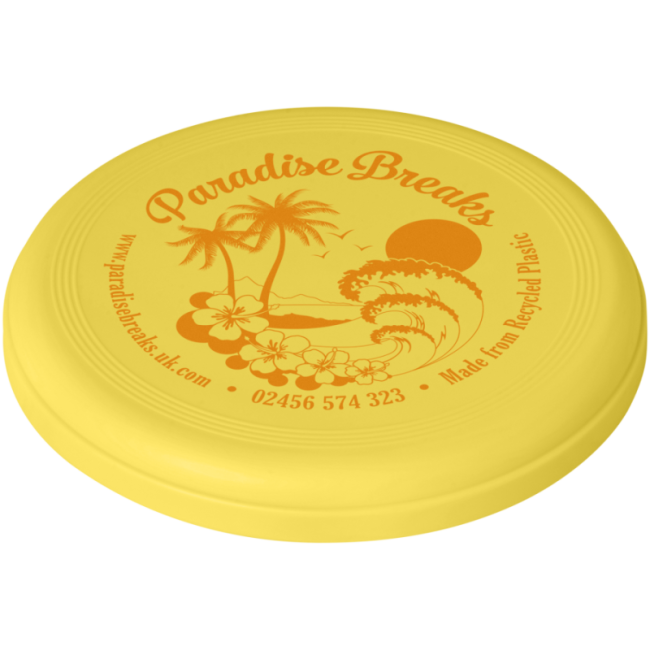 Frisbee publicitaire en plastique recyclé Crest 