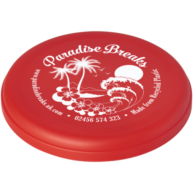 Frisbee publicitaire en plastique recyclé Crest 