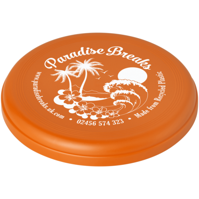 Frisbee publicitaire en plastique recyclé Crest 