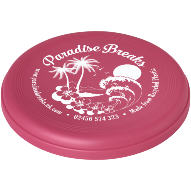Frisbee publicitaire en plastique recyclé Crest 