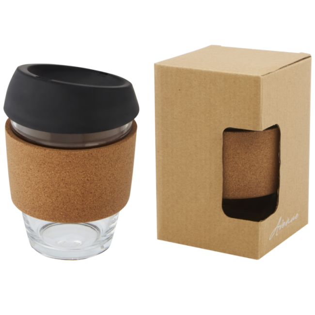 Gobelet en verre avec grip en liège Lidan 360 ml 