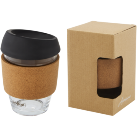 Gobelet en verre avec grip en liège Lidan 360 ml 