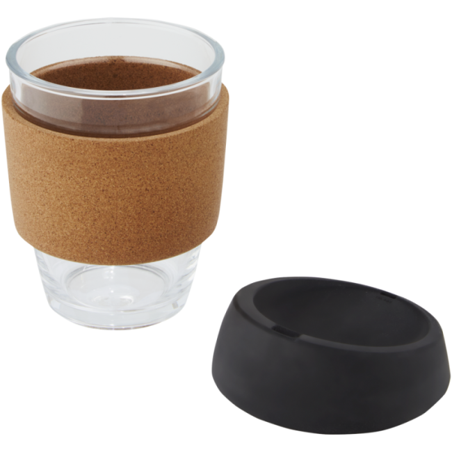 Gobelet en verre avec grip en liège Lidan 360 ml 