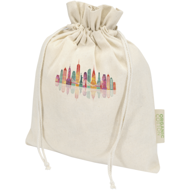 Pochon publicitaire en coton bio OCS Odesha 30 x 25 cm 