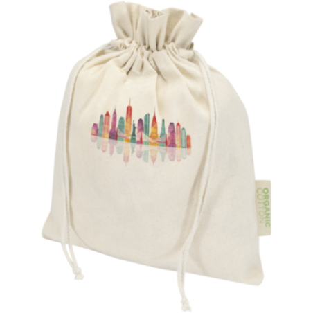 Pochon publicitaire en coton bio OCS Odesha 30 x 25 cm 