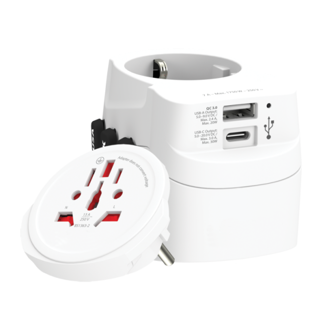 Adaptateur universel SKROSS® PRO Light USB AC30PD 