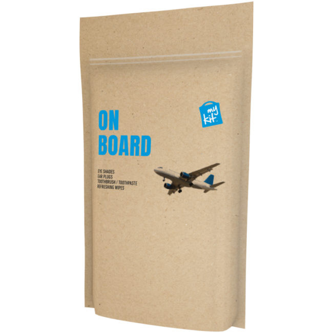 Kit de voyage en pochette papier MyKit Avion 