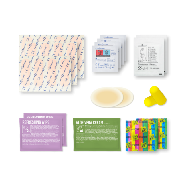 Kit de soins en pochette papier MyKit Festival Plus 