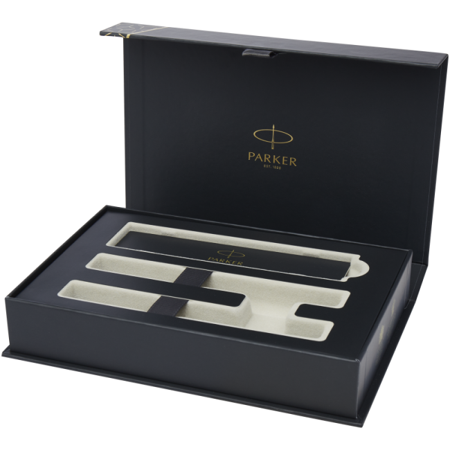 Coffret stylos roller et bille argentés Parker IM Essentials 
