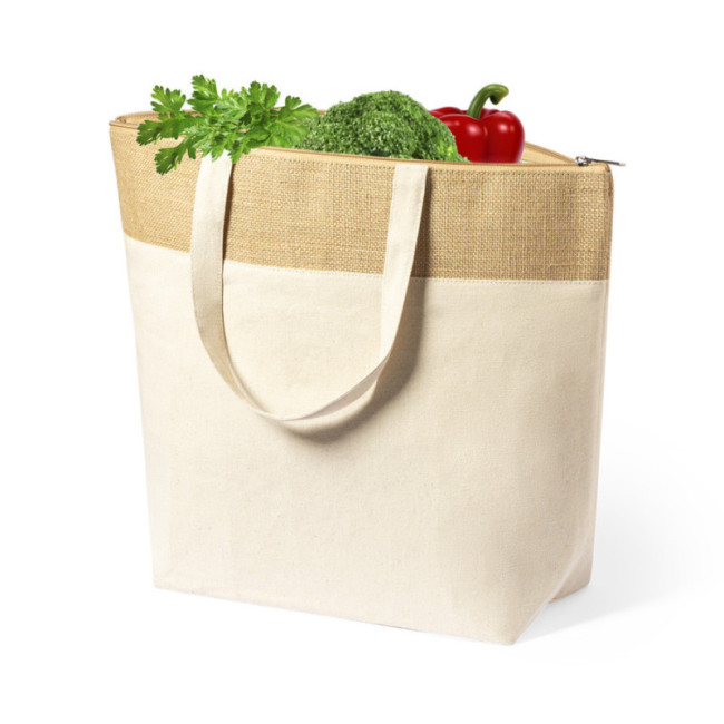 Sac en coton et jute publicitaire isotherme Linax 
