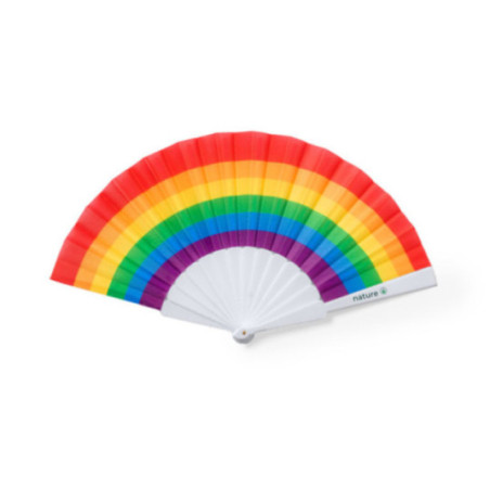Eventail publicitaire rupaul rainbow 