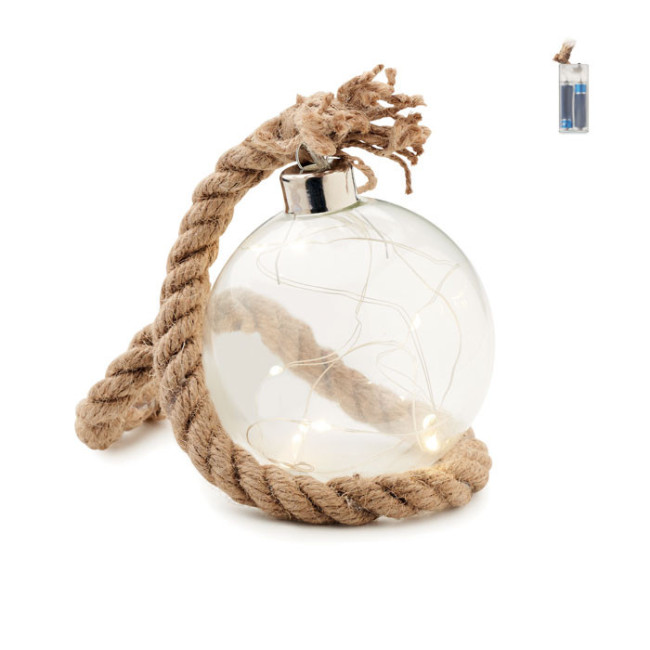 Boule de Noël en verre publicitaire Baubli 