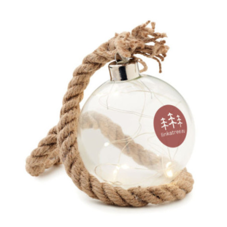 Boule de Noël en verre publicitaire Baubli 