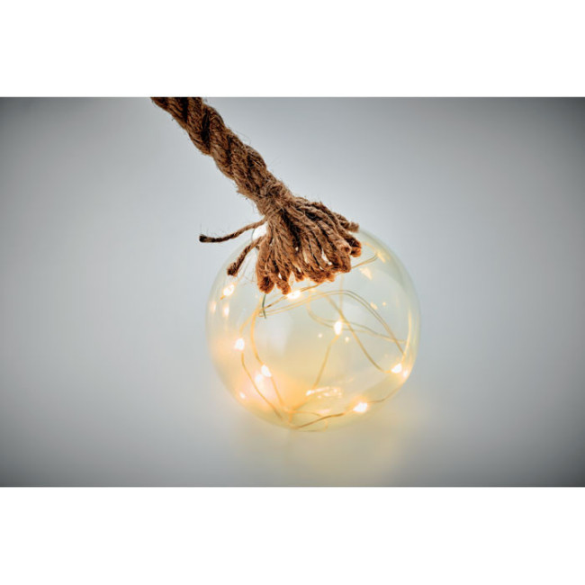 Boule de Noël en verre publicitaire Baubli 