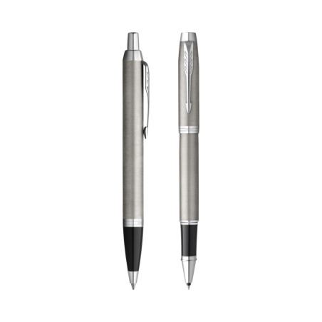 Coffret stylos roller et bille argentés Parker IM Essentials 