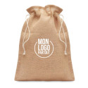 Pochette cadeau en toile de jute medium 
