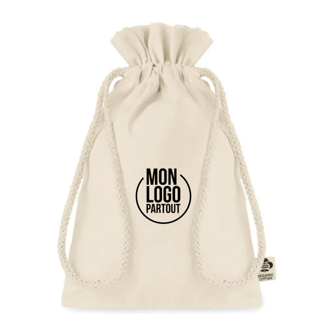 Sac cadeau à cordon en coton bio Amber S 