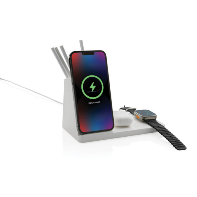 Chargeur à induction personnalisable 15W Ontario 3 en 1 