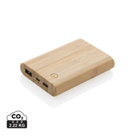 Powerbank personnalisée 5000 mAh en bambou 