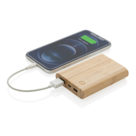 Powerbank personnalisée 5000 mAh en bambou 