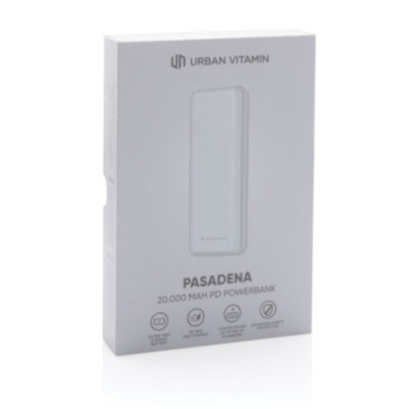 Powerbank personnalisée 20.000 mAh Urban Vitamin Pasadena 