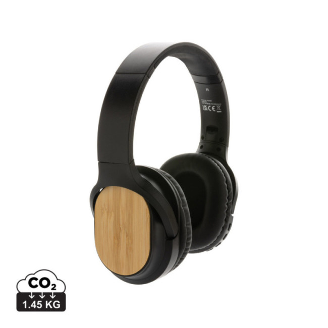 Casque sans fil personnalisé en bambou et plastique RCS Elite 