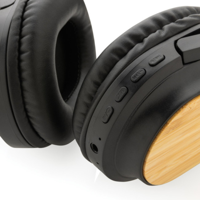 Casque sans fil personnalisé en bambou et plastique RCS Elite 