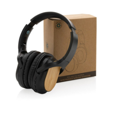 Casque sans fil personnalisé en bambou et plastique RCS Elite 