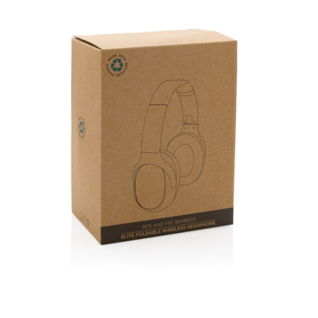 Casque sans fil personnalisé en bambou et plastique RCS Elite 