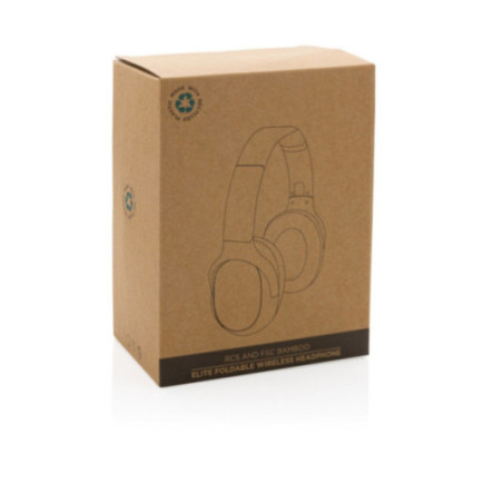 Casque sans fil personnalisé en bambou et plastique RCS Elite 