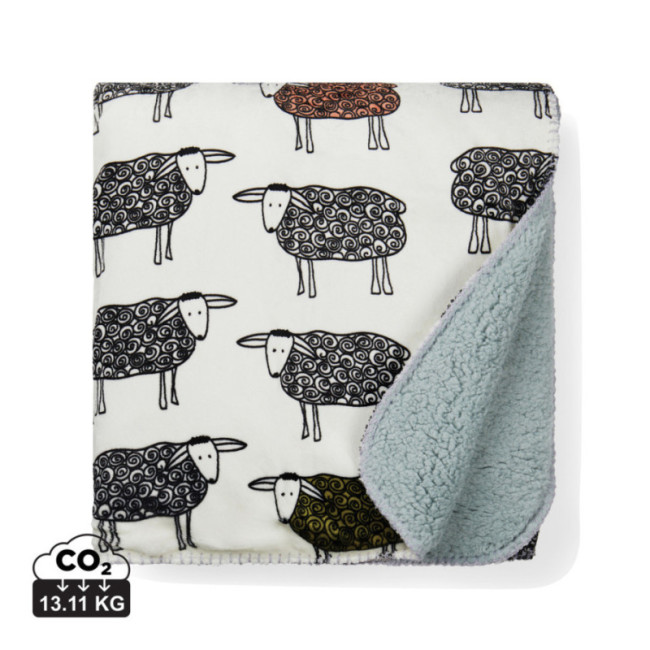 Plaid personnalisé en sherpa rPET VINGA Sheep 