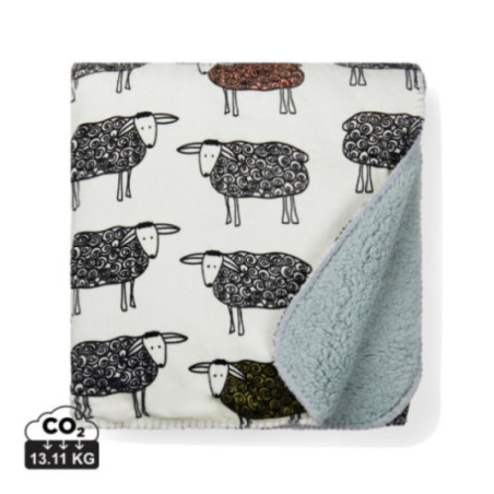 Plaid personnalisé en sherpa rPET VINGA Sheep 