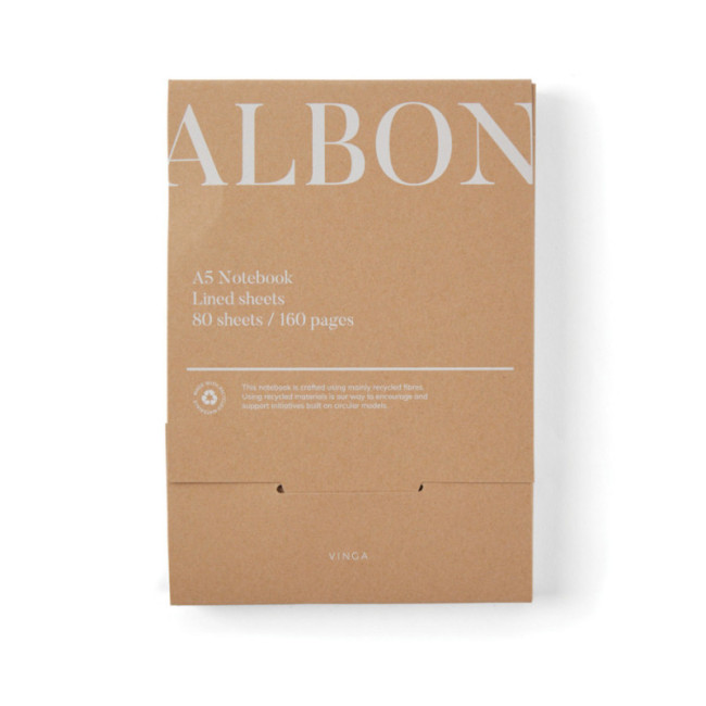 Carnet personnalisé en feutre recyclé VINGA Albon 
