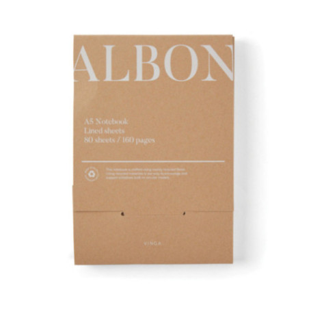 Carnet personnalisé en feutre recyclé VINGA Albon 