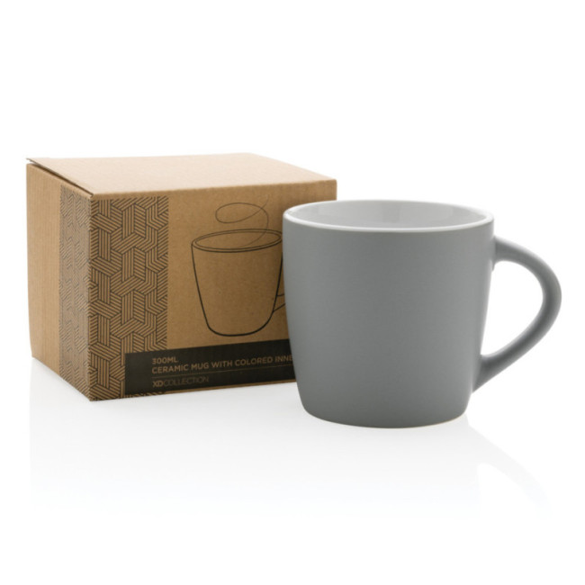 Mug publicitaire en céramique et intérieur coloré 300 ml 