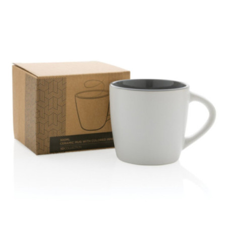 Mug publicitaire en céramique et intérieur coloré 300 ml 